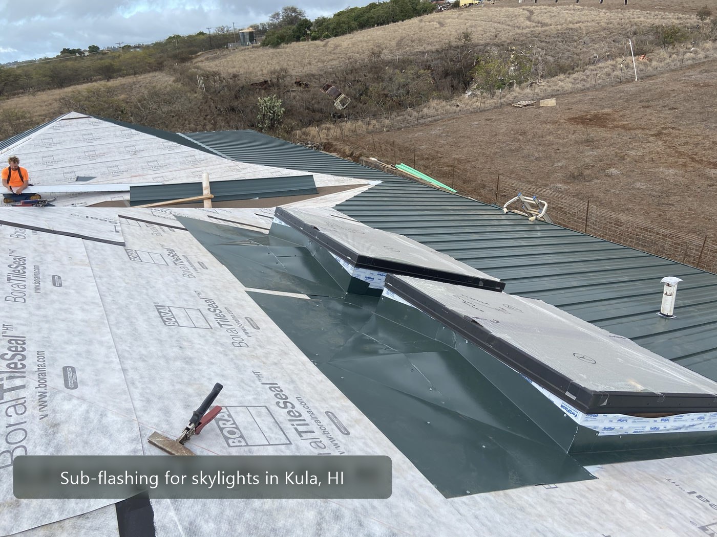 Sub-flashing for skylights in Kula